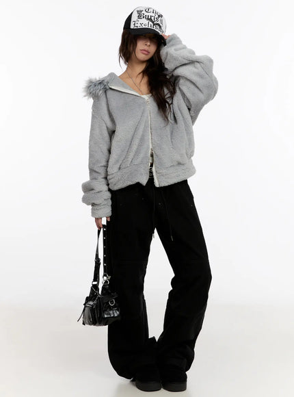 faux-fur-fleece-zip-up-hoodie-cn527