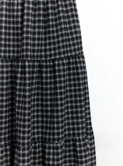 checkered-flare-maxi-skirt-cn519