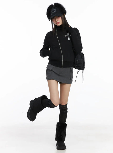 cross-stud-zip-up-jacket-cj501