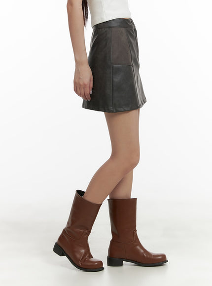 suede-mixed-texture-mini-skirt-ca415