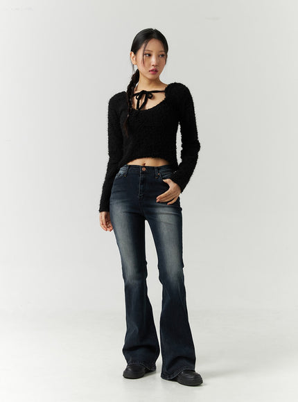 faux-fur-cropped-sweater-with-high-collar-ribbon-cd301