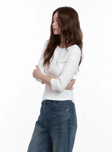 casual-boat-neck-3-4-sleeve-top-cg520