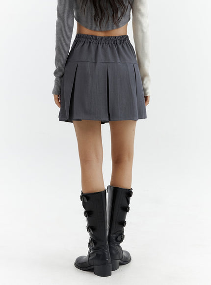 solid-pleated-mini-skirt-cj425