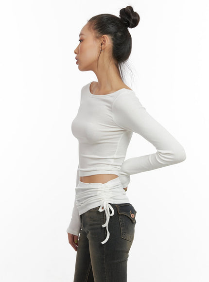 unbalanced-shirring-long-sleeve-top-co424