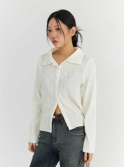 wave-collar-blouse-co306