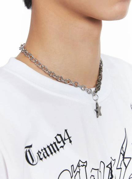 mens-star-pendant-chain-necklace