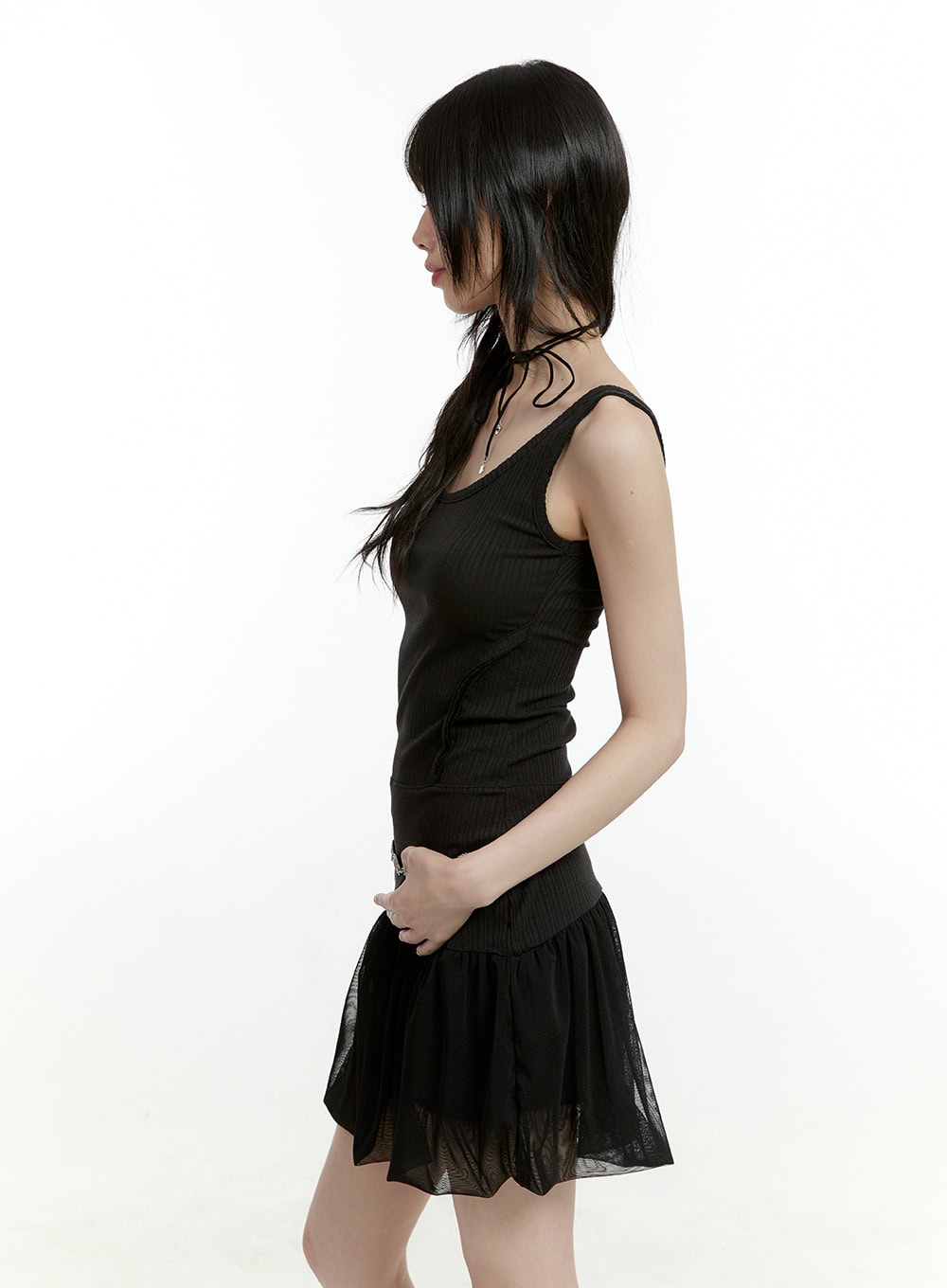 deep-u-neck-drop-waist-mini-dress-cl426