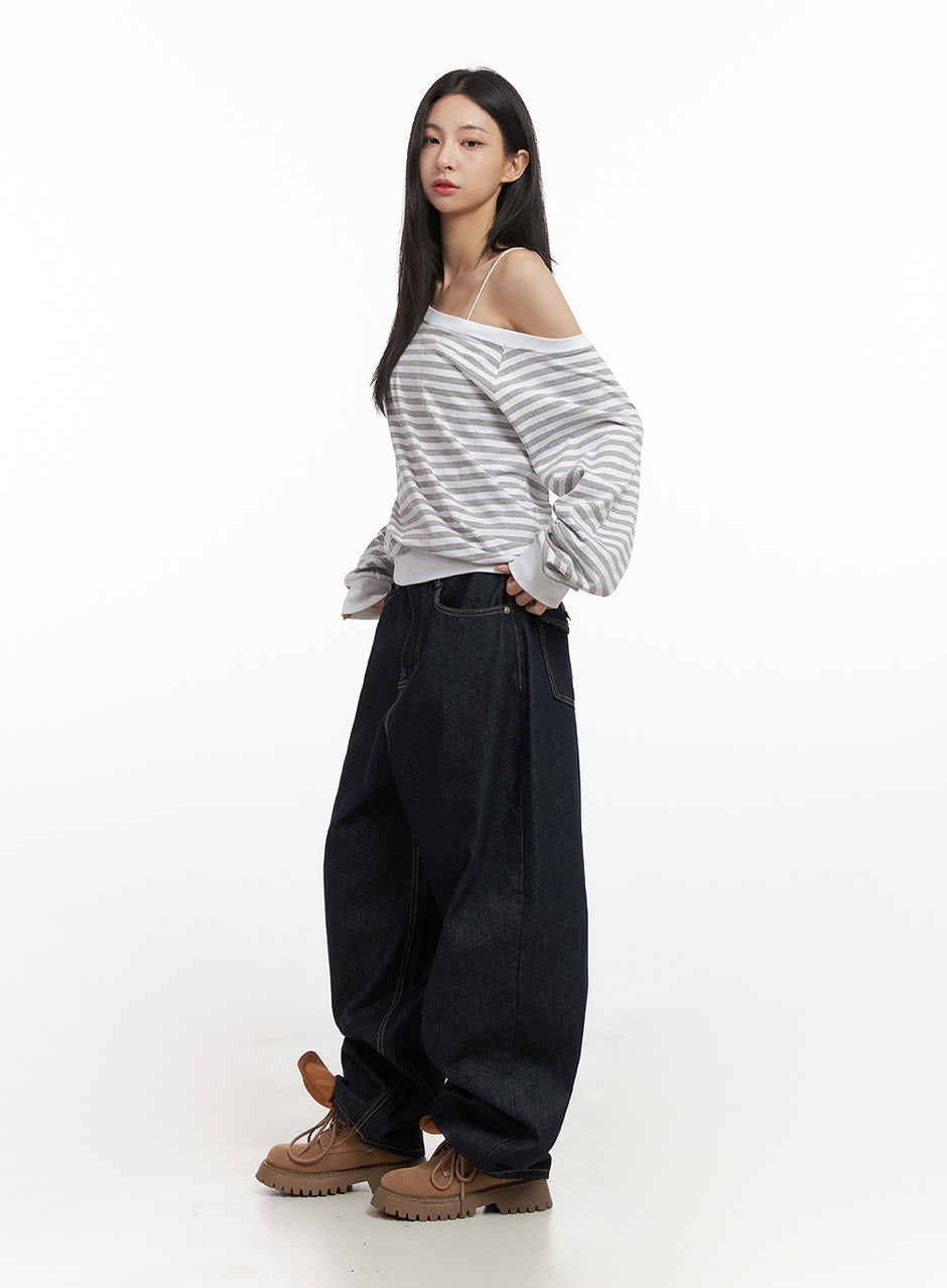 Lily Wide Leg Jeans - Green main image 0