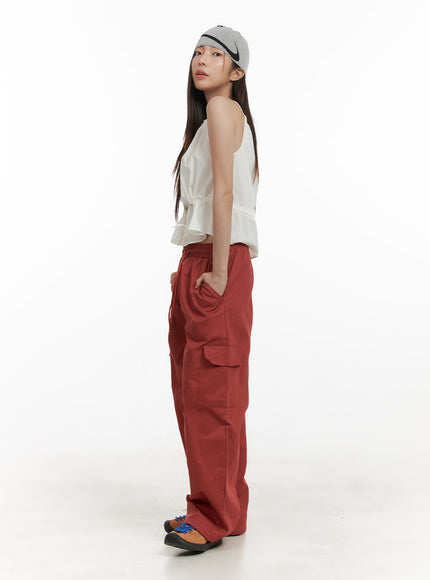 comfy-cargo-pants-red-oa429