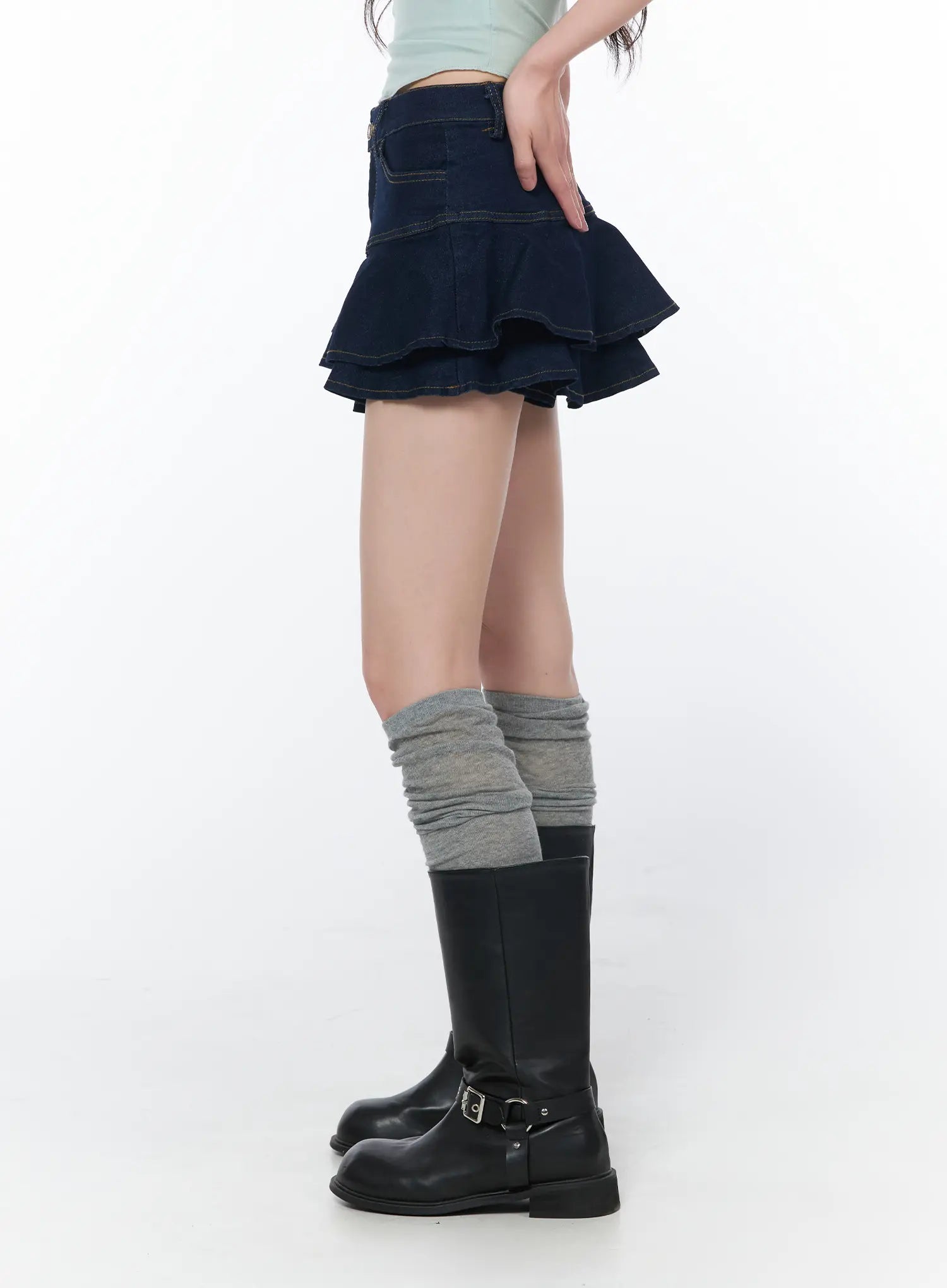 ruffled-denim-mini-skirt-ca530