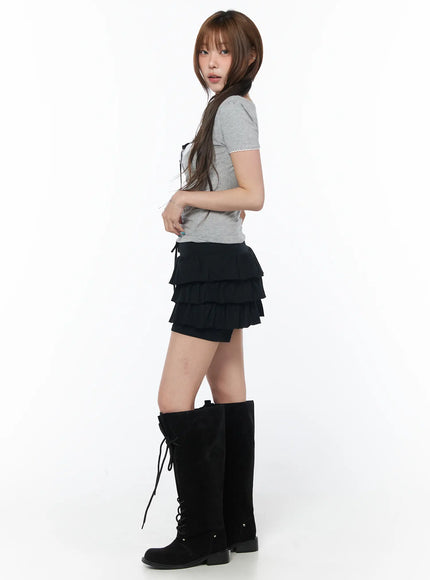 ruffled-lace-ribbon-short-sleeve-top-cy529