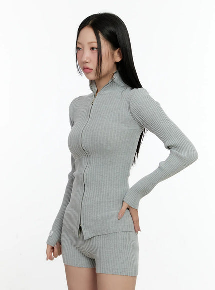 ribbed-knit-zip-up-and-shorts-set-cn505