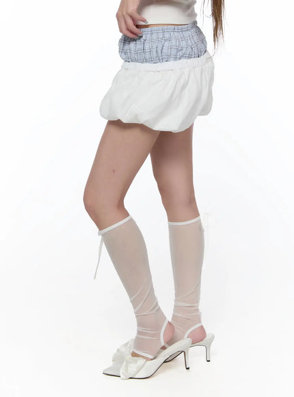 plaid-layered-puff-shorts-ca520