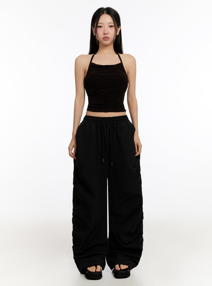 adjustable-wide-leg-nylon-pants-iu509
