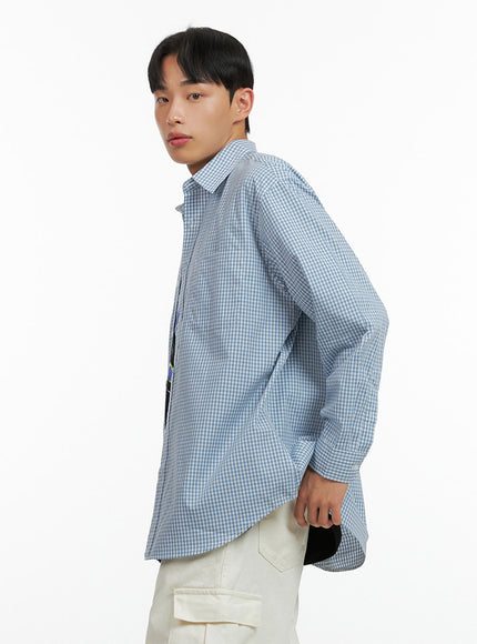 mens-gingham-cotton-collared-shirt-iu412