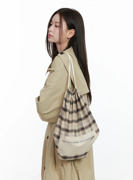 checkered-cotton-drawstring-backpack-co521