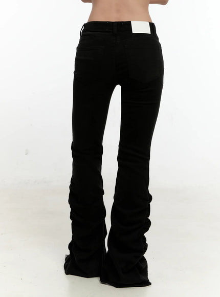 romina-shirring-fleece-bootcut-pants-cn505