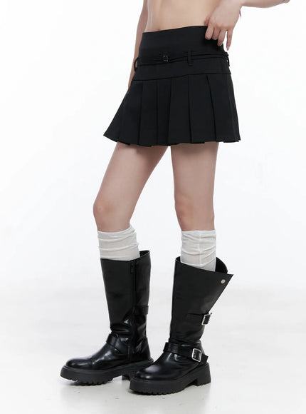 pleated-mini-skirt-with-belt-detail-cg529