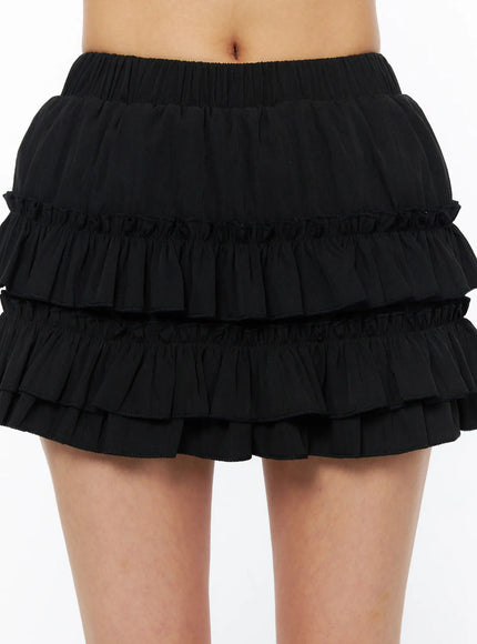 banding-waist-ruffle-mini-skirt-cu522