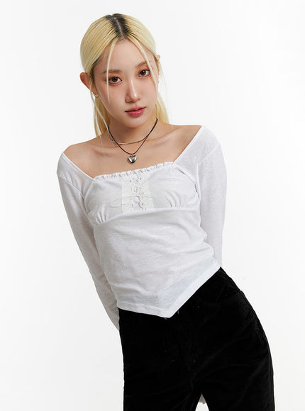 square-neck-laced-corset-long-sleeve-id315