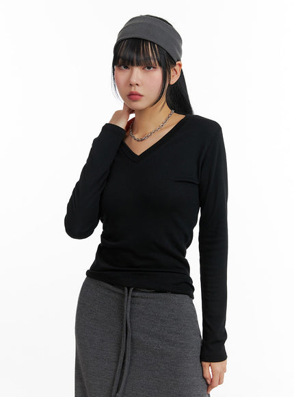 solid-v-neck-long-sleeve-if402