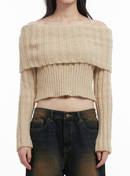 slim-fit-off-shoulder-sweater-id402