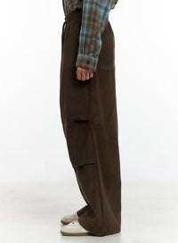 mens-corduroy-pintuck-parachute-pants-brown-is419