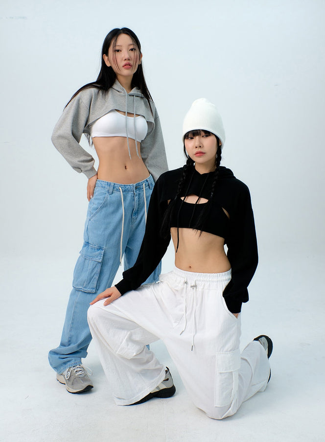 連帽衫波萊羅聳肩 F6 