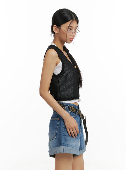 v-neck-buttoned-crop-linen-vest-ca423