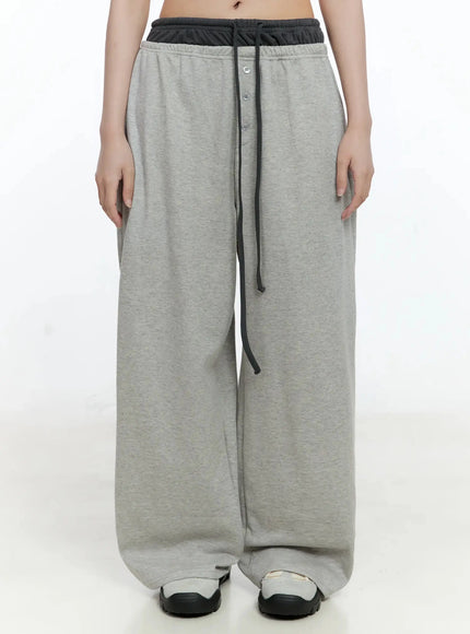 layered-button-baggy-sweatpants-io527