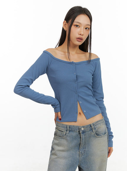 buttoned-off-shoulder-cotton-cardigan-is427