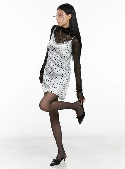 polka-dot-satin-lace-mini-dress-cg525