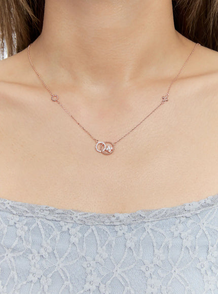 acc-orb-name-tag-necklace-kc1008 / Rose gold