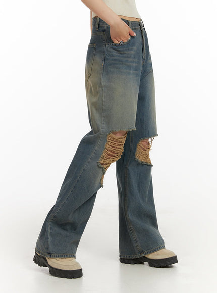 ripped-washing-wide-leg-jeans-iy410