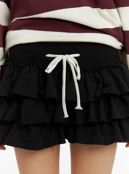 string-waist-ruffle-mini-skirt-ia417