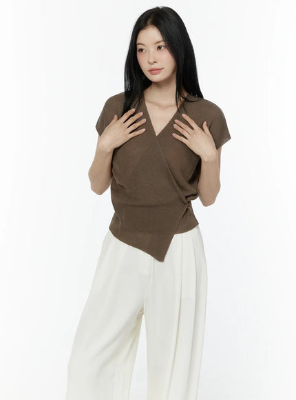 v-neck-button-wrap-short-sleeve-knit-top-iu503