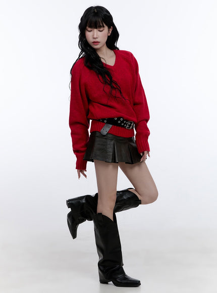 pleated-faux-leather-mini-skirt-cd420