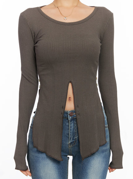 ribbed-u-neck-button-detail-long-sleeve-top-co514