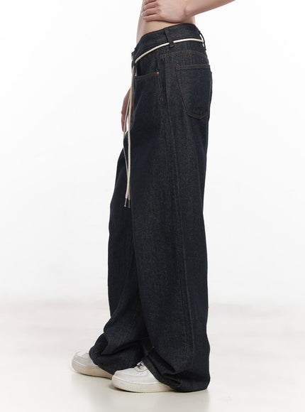 Kirsten String Wide-Leg Summer Denim Jeans IM528
