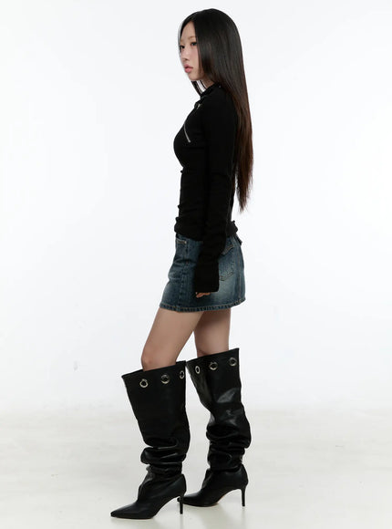 zipper-detail-rib-knit-long-sleeve-cs517