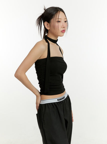 shirred-tube-top-with-thin-scarf-set-cu426