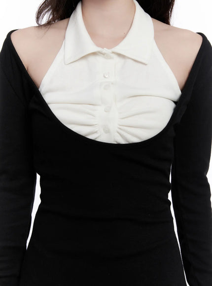 cut-out-collar-contrast-mini-dress-co501