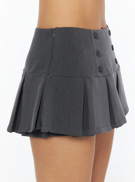 double-button-pleated-mini-skort-cu518