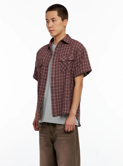 mens-plaid-short-sleeve-flannel-shirt-ig511
