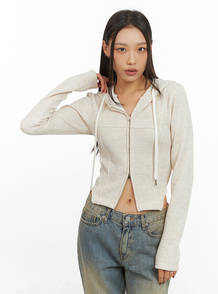 chic-ribbed-zip-up-hooded-top-is427