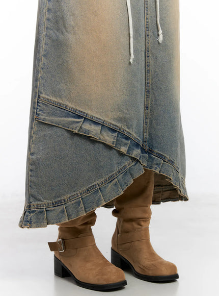 asymmetric-ruffled-denim-maxi-skirt-co507
