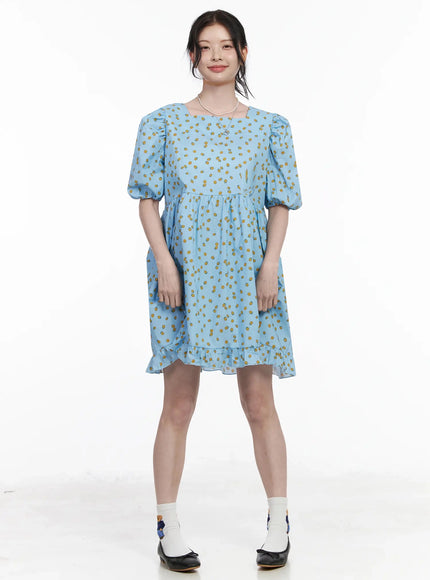 puff-sleeve-mini-dress-iy511