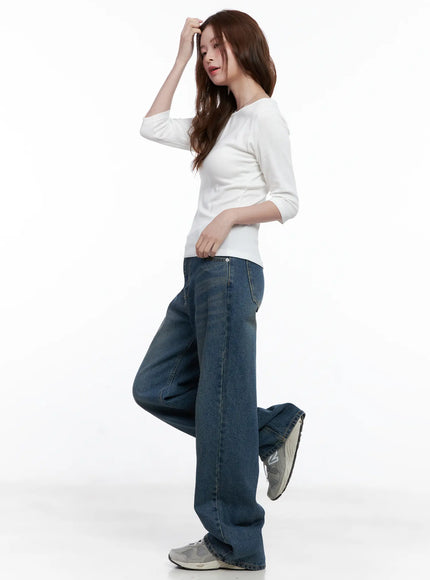 casual-boat-neck-3-4-sleeve-top-cg520