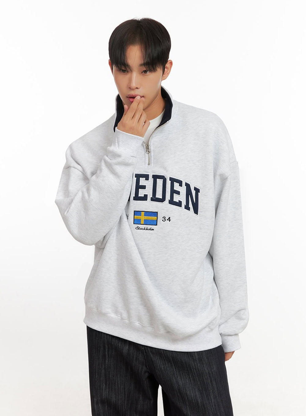 mens-embroidered-half-zip-up-sweatshirt-id406