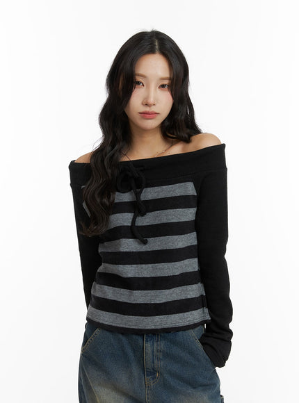 off-shoulder-striped-bowknot-top-cj417